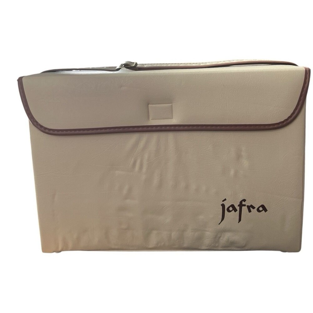 Jafra Professional Vinyl Carrying Case Nail Skin Care Products 17 x 6 x 12"